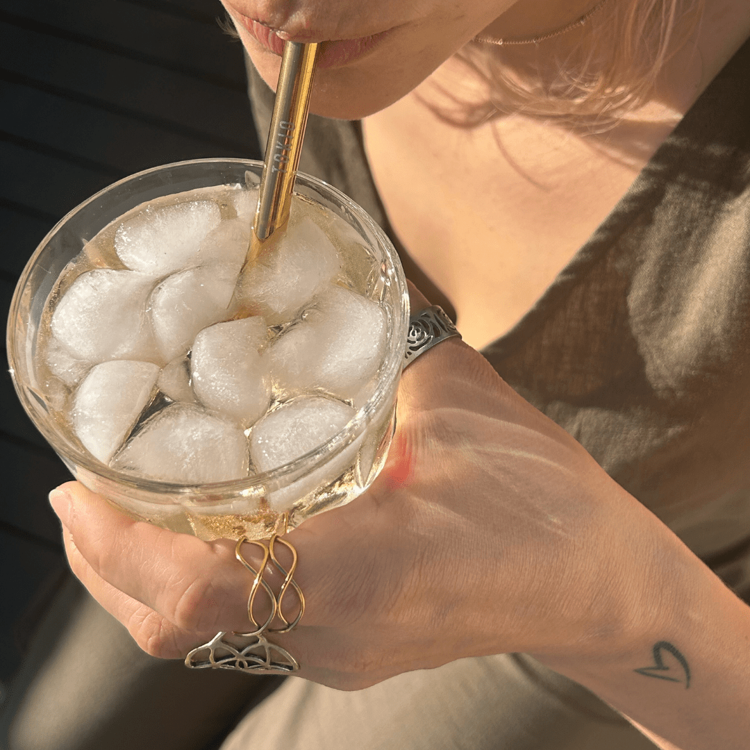 Stainless Steel Gold Straw