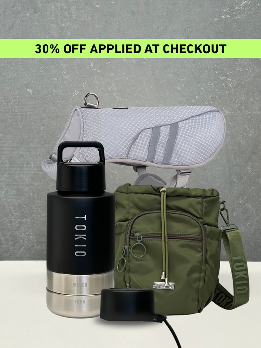 TOKIO Summer Bundle - Trek Black, Bag Green & Cooling Harness + Everyday Lid