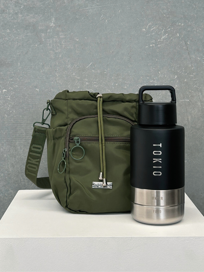 TOKIO Bag & Bottle Bundle - Trek Black & Bag Olive