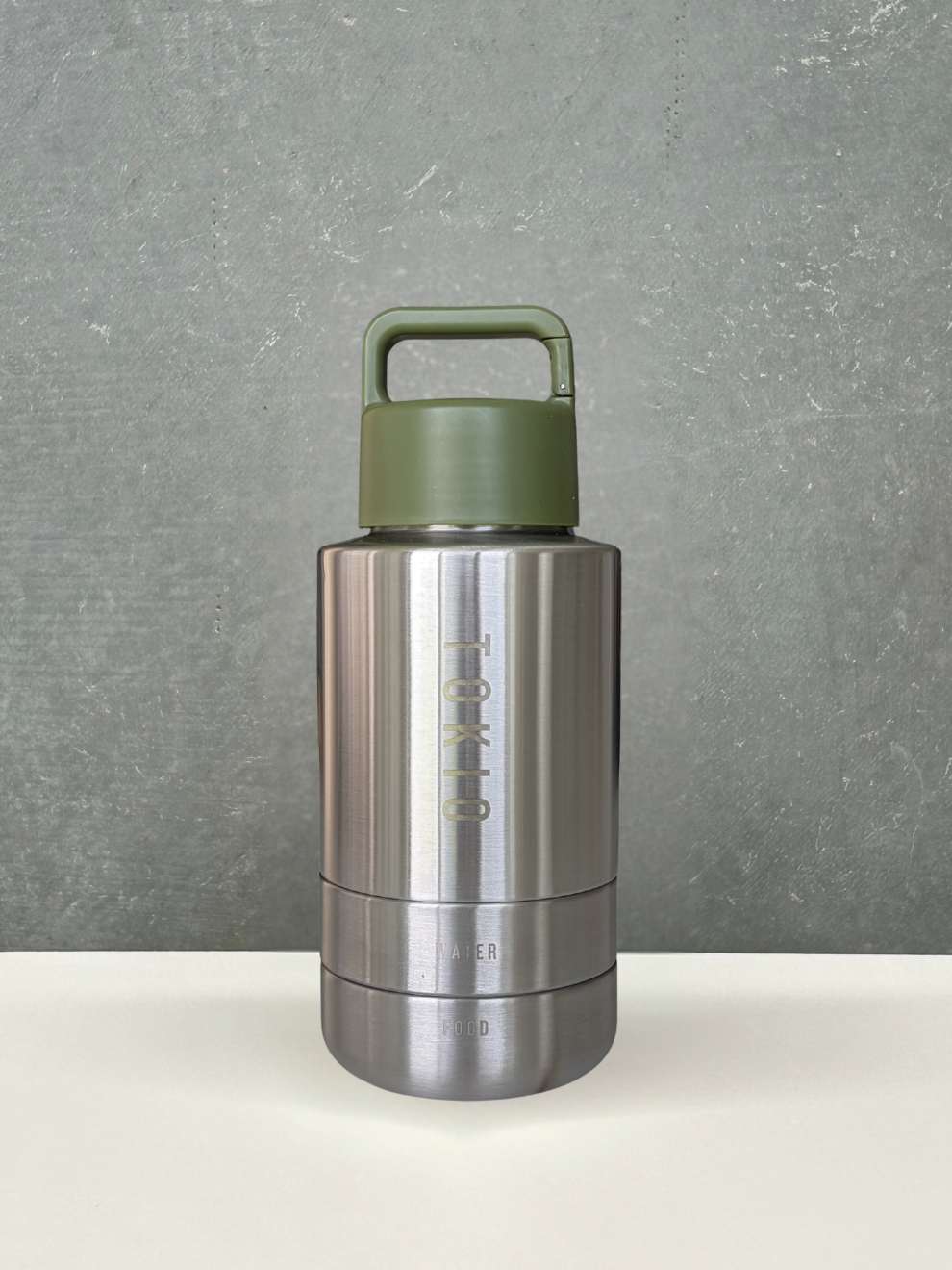 TOKIO Trek Bottle Stainless Steel & Khaki