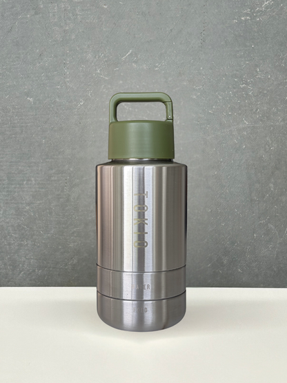 TOKIO Trek Bottle Stainless Steel & Khaki