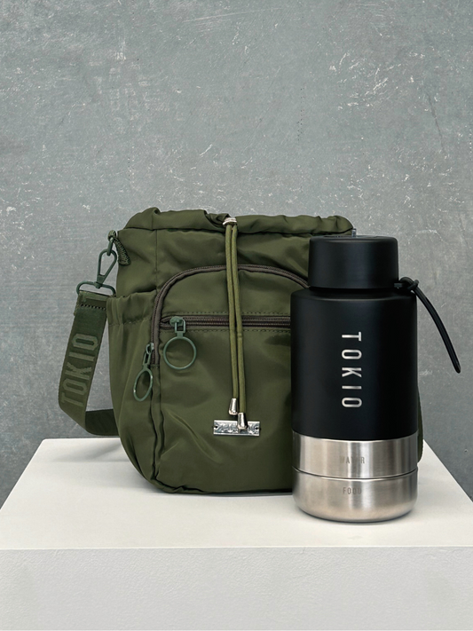 TOKIO Bag & Bottle Bundle - Everyday Black & Bag Olive