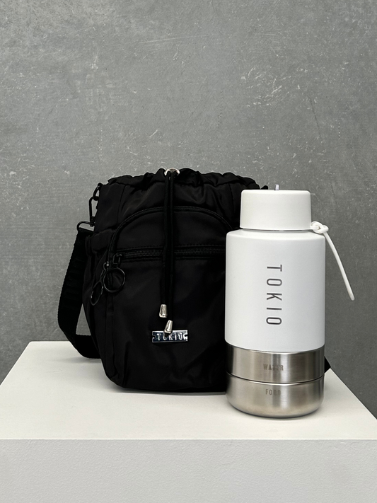 TOKIO Bag & Bottle Bundle - Everyday White & Bag Black