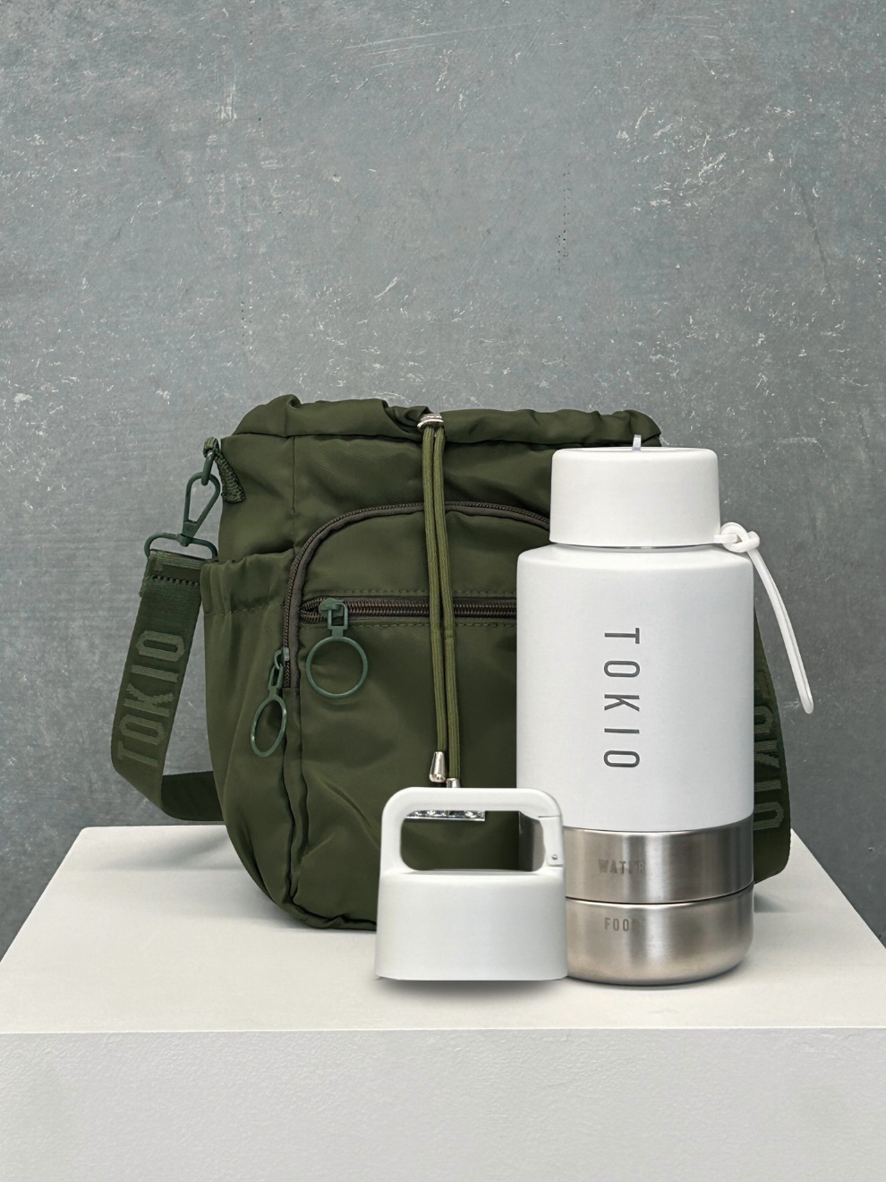 TOKIO Adventure Bundle - Everyday White & Bag Olive + Trek Lid