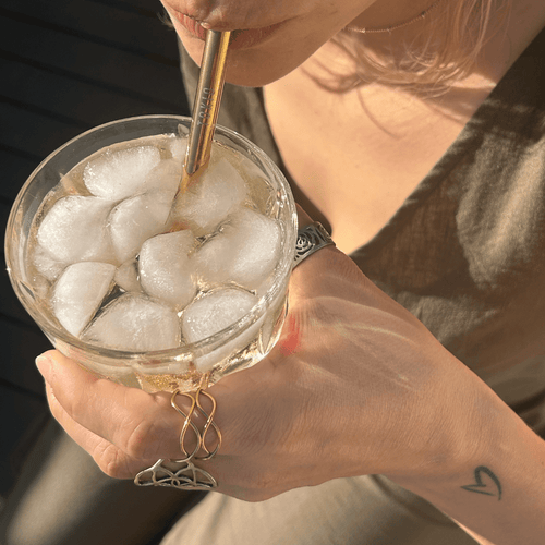 Stainless Steel Gold Straw