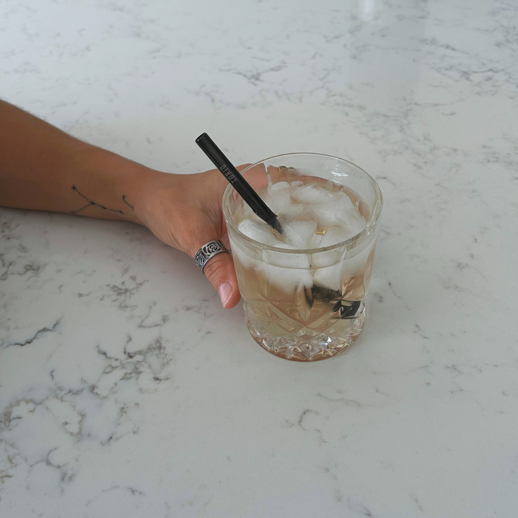 Stainless Steel Black Straw